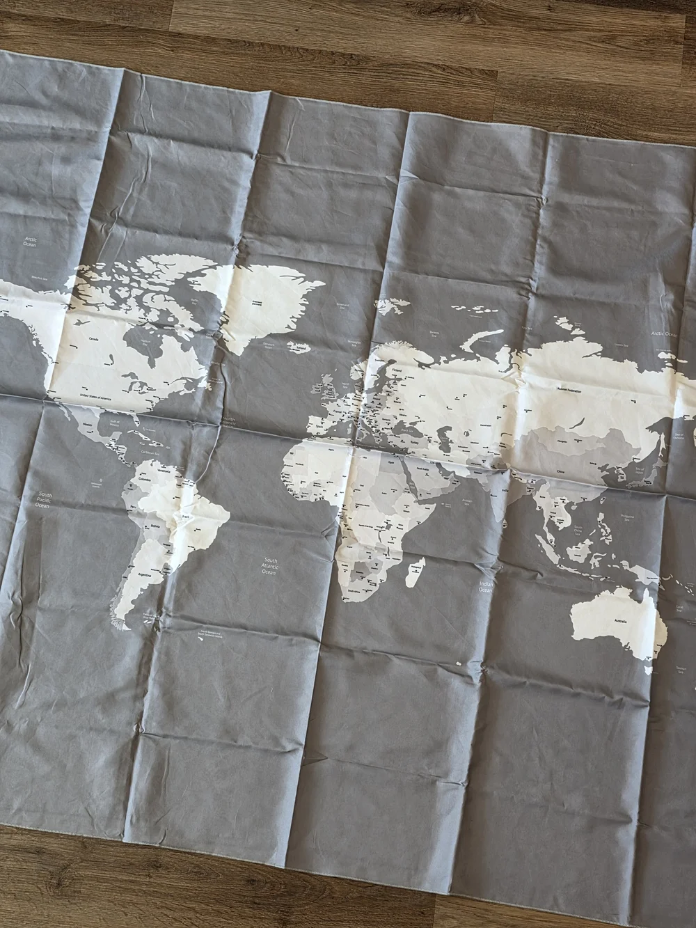 World Map Fabric 60